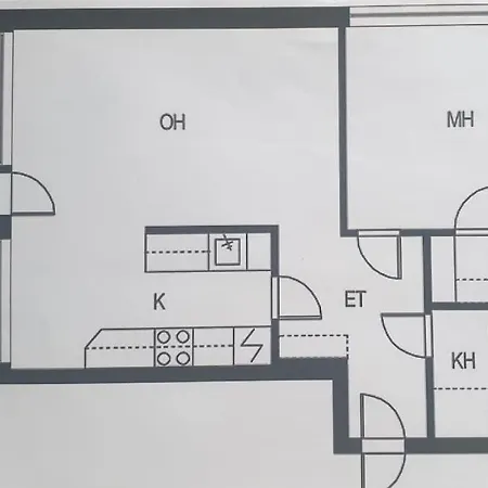 Apartment Keskustan Kaksio, Ilmainen Autopaikka. *